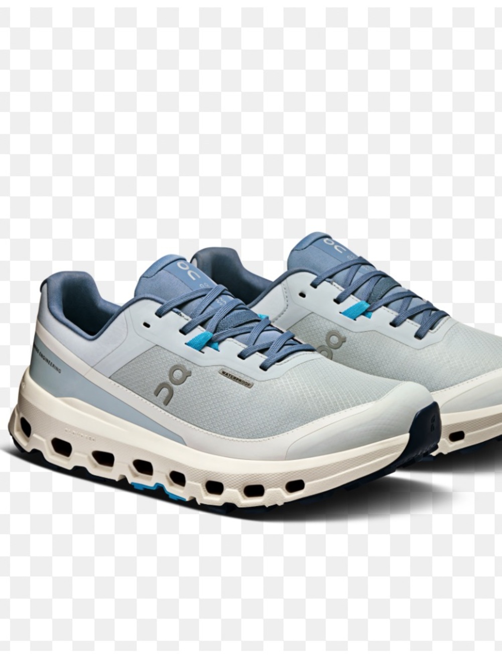 On Running Women's Cloudvista 2 Waterproof Running Shoe — Light Blue & Navy